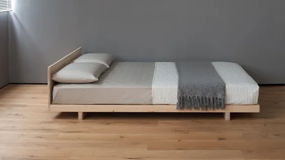 تختخواب سبک ژاپنی کوبه با سر صفحه |  شرکت تختخواب طبیعی