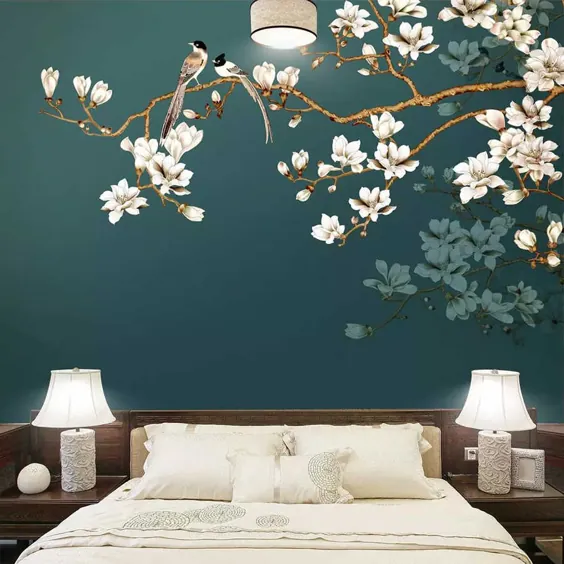 کاغذ دیواری سفارشی نقاشی دیواری دست ساز به سبک چینی گلهای پرندگان اتاق نشیمن اتاق خواب دکوراسیون داخلی تصویر زمینه دیواری | تصاویر پس زمینه |  - AliExpress