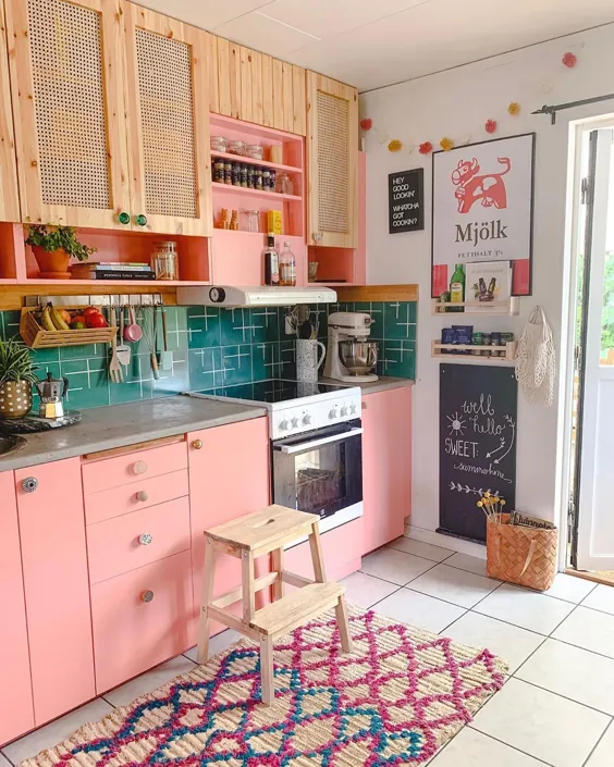 8 کابینت آشپزخانه رنگارنگ - یافته های Fle Market: ایده های تزیین خانه و باغ توسط متخصصین تزئینات داخلی