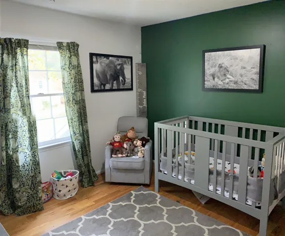 رنگ دیوار سبز برای اتاق خواب نوزاد پسر