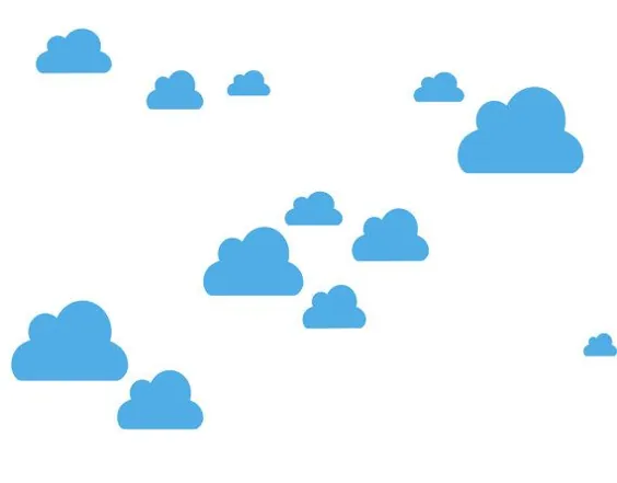 مجموعه عکس برگردان دیواری ابر از 12 ابر وینیل ابر تزیین دیواری |  اتسی
