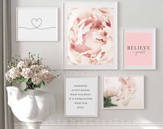 Peony Wall Art، Set Peony Set of 3، Blush Pink Wall Art، Download Botanical Digital Download، Set Flower Set، Peony Printable