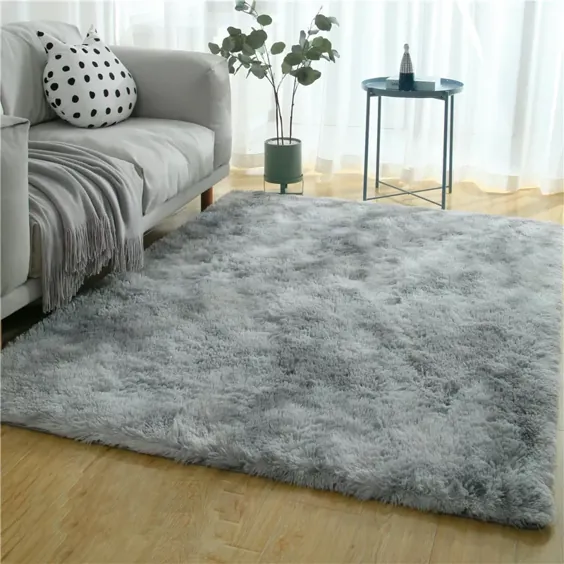 66.5 US $ 30 OFF تخفیف | فرش نرم نرم Nordic Ins Fur فرش ضخیم ضخیم برای اتاق نشیمن اتاق خواب ورودی سالن موی شگی اندازه بزرگ مخمل مو | فرش |  - AliExpress