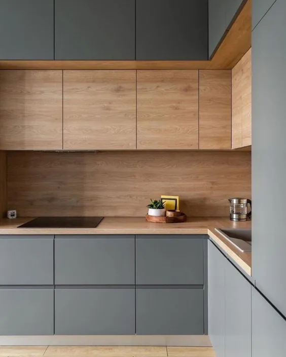 آشپزخانه با کابینت های خاکستری: چرا این روند را انتخاب کنید |  دکوهولیک