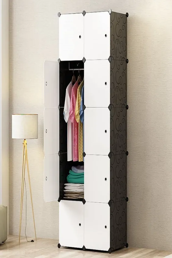 ایده آل ذخیره ساز مکعب Closet قابل حمل کمد لباس Armoire ، کابینت مدولار برای فضا