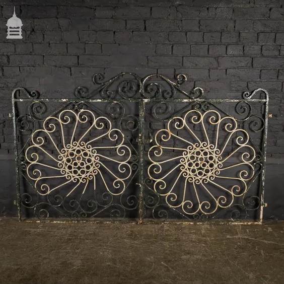 جفت دروازه باغ استیل بازسازی شده با جزئیات پیمایش |  Vinterior