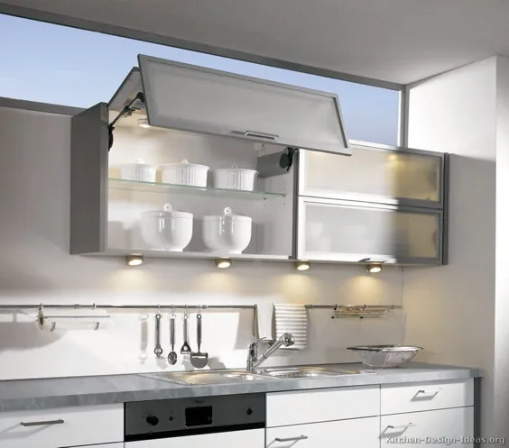 عکس آشپزخانه - مدرن - کابینت آشپزخانه دو رنگ (آشپزخانه شماره 160)