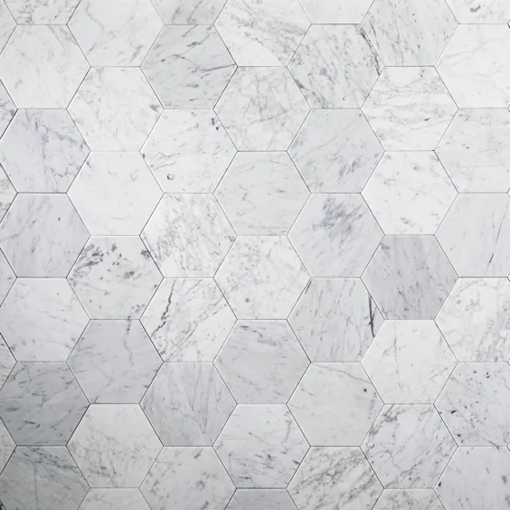 SimplInstall |  کاشی موزاییک شش ضلعی و شش ضلعی Bianco Carrara ، 10 11 11 ، سفید ، ضخیم 0.2 - کف و دکور