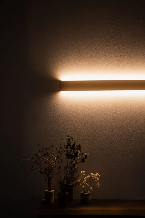 چراغ دیواری خطی چوبی مینیمالیستی نور محیط SLIMPEACE با کیفیت بالا دست ساز