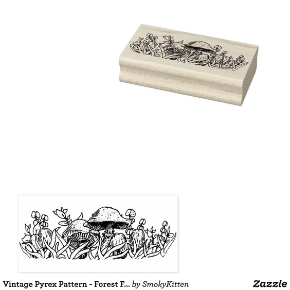 الگوی پیرکس Vintage - تمبر لاستیکی قارچ قارچ Fancies |  Zazzle.com