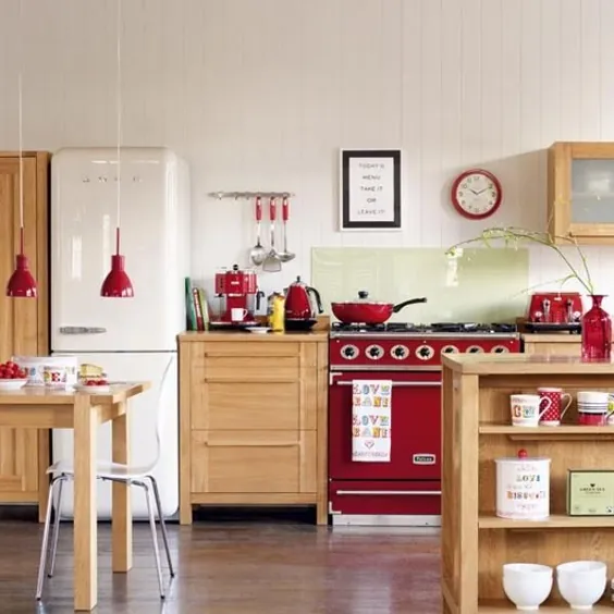 25 ایده خیره کننده و آشپزخانه قرمز آشپزخانه