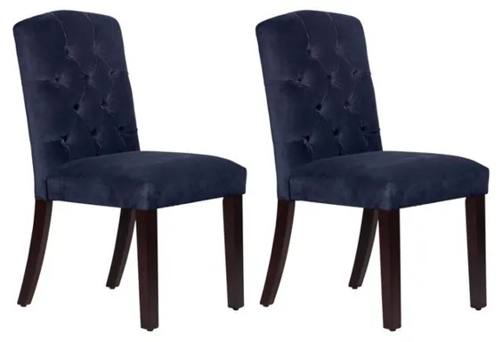 S / 9 Lea Tufted Side Side، Navy Velvet - ست صندلی غذاخوری - صندلی غذاخوری - اتاق ناهار خوری - مبلمان