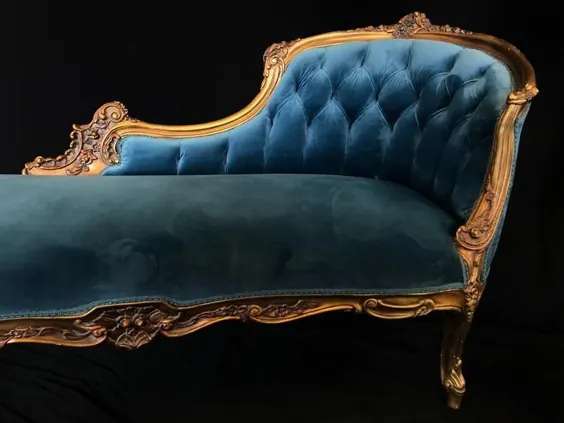 سبک فرانسوی Louis XVI Tufted Chaise Lounge |  اتسی