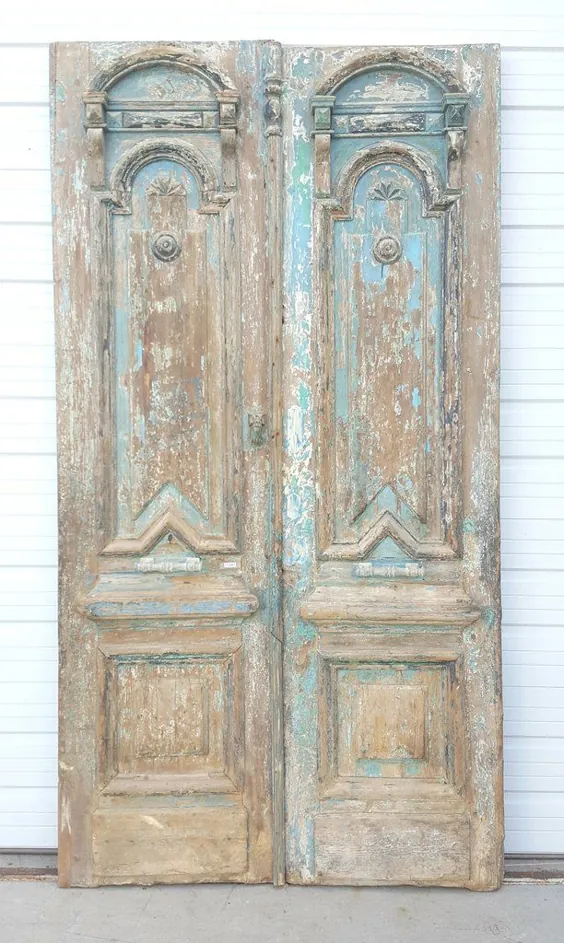 جفت 3 درب چوبی منبت کاری شده تابلویی