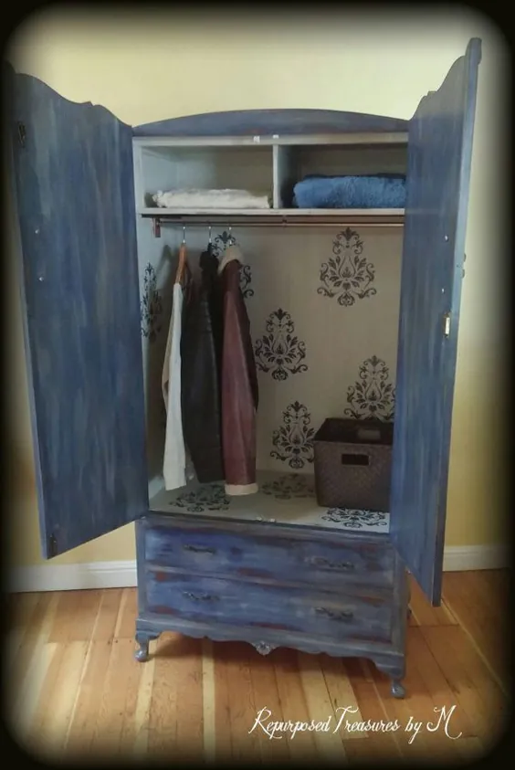 مبلمان کودک vintage armoire blue armoire |  اتسی