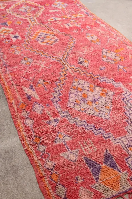ANISAH Vintage Beni M'Guild مراکشی فرش صورتی بنفش |  اتسی
