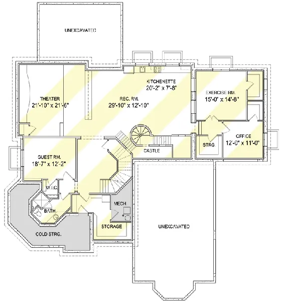 طرح 290113IY: طرح خانه مدرن ویکتوریا با اتاق های پیانو و هنر