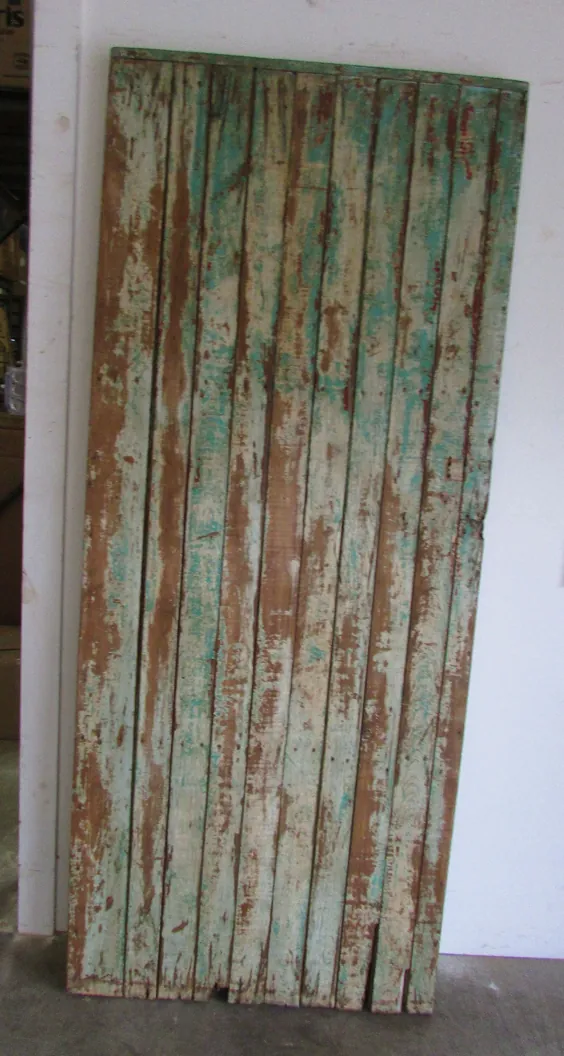 Antique Mexico Door- # 2-Primitive-Rustic-33x79.5x2.5-Headboard-Gorgeous - Singed Doin Patina-Barn Single Door