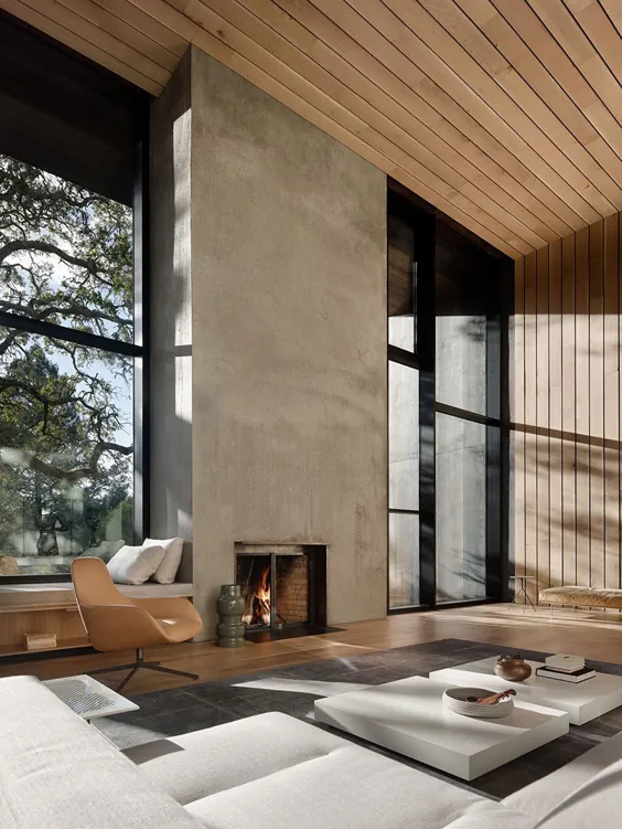 〚طراحی مینیمالیستی چشمگیر و مفهوم کم مصرف: یک خانه مدرن در جنگل ◾ عکس ◾ ایده ◾ طراحی