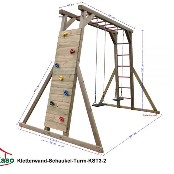 Kinderschaukel aus Holz für Stelzenhäuser | کاسهاوس - استلزنهاوس