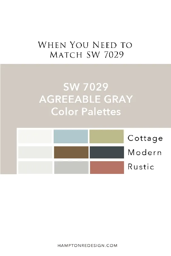 پالت رنگ مدرن با استفاده از SW 7029