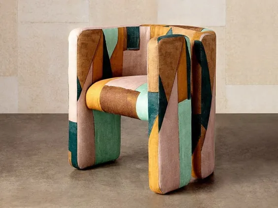صندلی پارچه ای و روکش دار با صندلی های دستی FAIRFAX توسط Kelly Wearstler طرح Kelly Wearstler