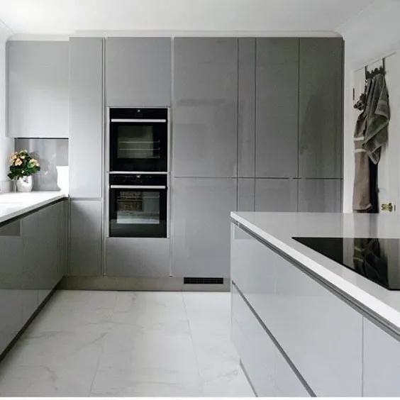 50 ایده برتر آشپزخانه خاکستری - طراحی داخلی تصفیه شده