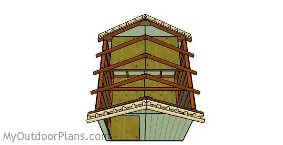 نحوه ساخت سقف سایبان 8x8 |  MyOutdoorPlans |  طرح ها و پروژه های رایگان نجاری ، DIY Shed ، Wooden Playhouse ، کلاه فرنگی ، Bbq