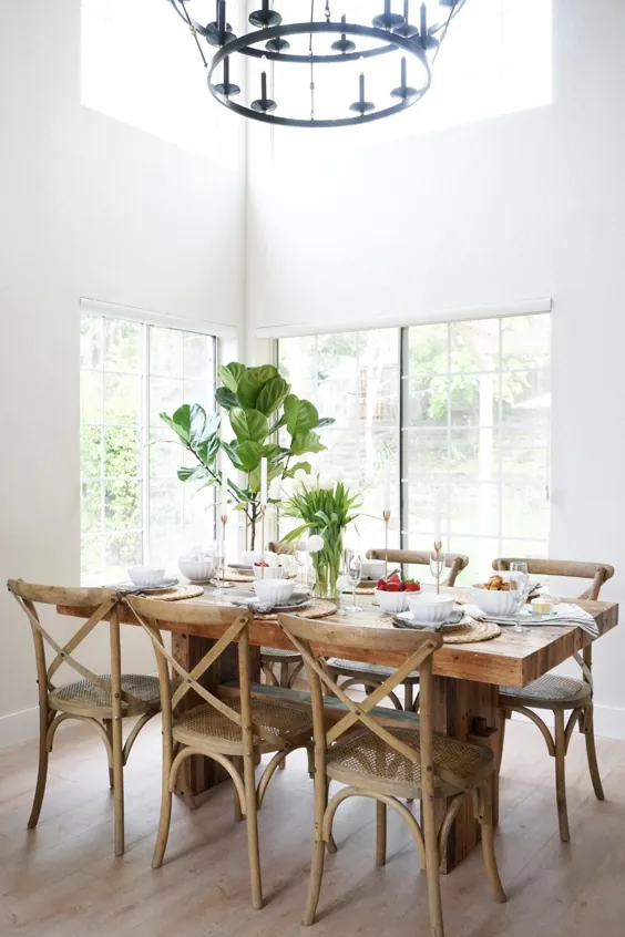 یک جدول ساده برای صرف صبحانه روز مادر + نگاهی به فضای ترکیبی اتاق نشیمن / اتاق ناهار خوری
