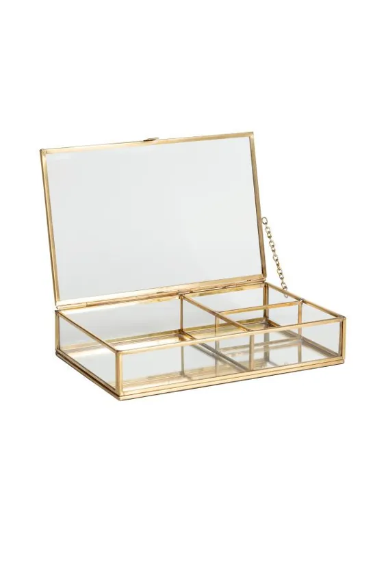 جعبه جواهرات ساخته شده از شیشه شفاف - رنگ های طلایی - صفحه اصلی همه |  H&M DE