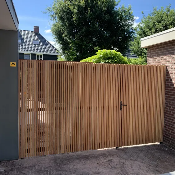Poorten van Hardhout en staal، mooi voor in elke tuin |  Ronduithout.nl