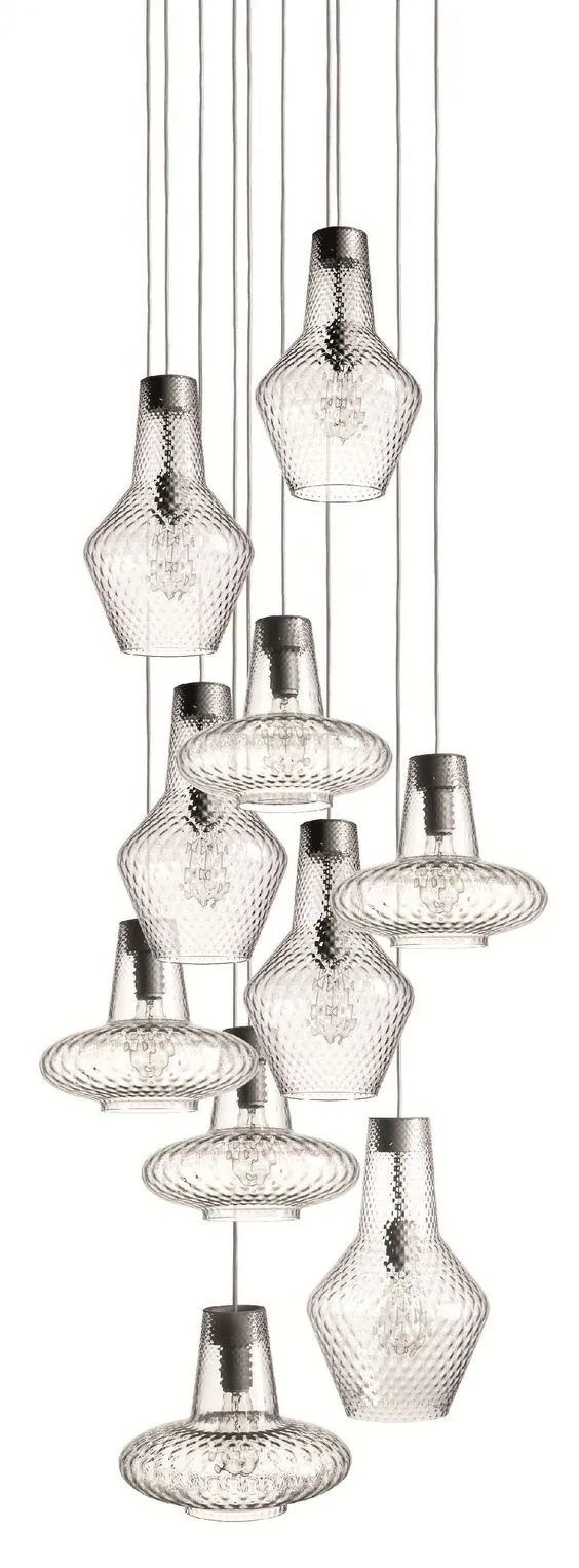 Luminária pendente de vidro soprado ROMEO E GIULIETTA توسط طراحی FEDERICOdeMAJO Federico de | Lampade a sospensione، Design della lampada، Progetti di illuminazione