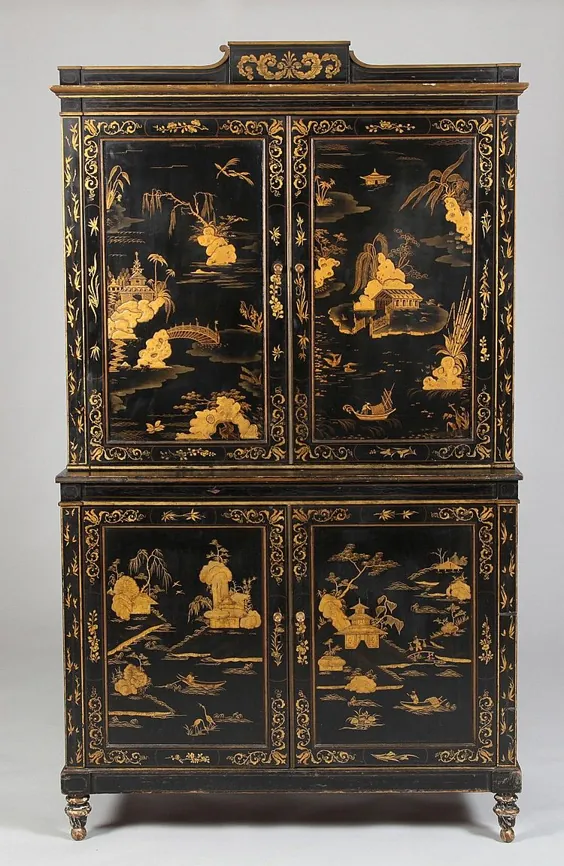 قیمت فروخته شده: CABINET EARLY VICTORIAN BLACK JAPANNED AND PARCEL-GILT - 6 ژوئن ، 0115 11:00 صبح EDT