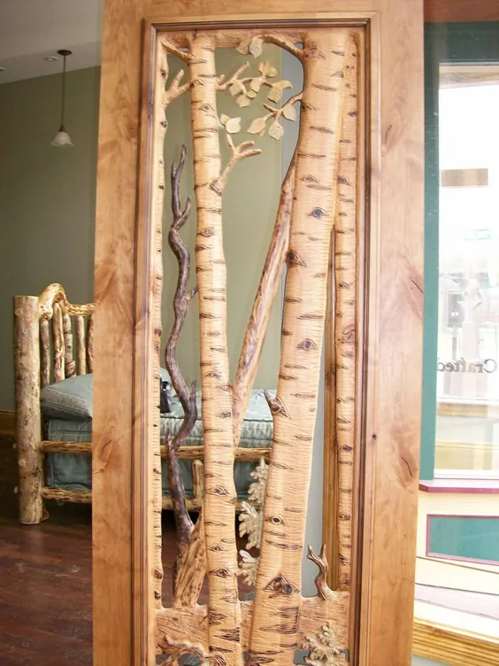 درب های شیشه ای حکاکی شده سفارشی |  درهای تراشیده شده چوبی شاهکار