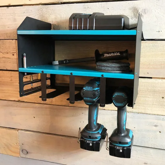 MegaMaxx UK Tool Power Tool Storage Charging Station - Makita Blue Edition