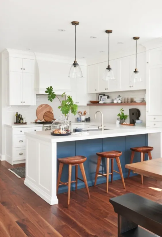 این ایده های جذاب رنگ آشپزخانه روح شما را در فضای آشپزی نفس می کشد