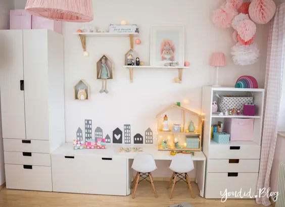 یک اتاق کودک اسکاندیناوی و یک واحد تغییر دهنده برای کمد IKEA Hemnes + هدیه دادن - Youdid