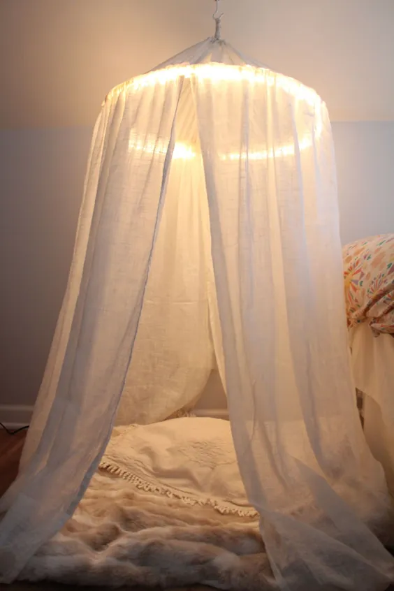 12 تخت سایبان DIY که باعث می شود اتاق خواب شما مانند یک سرزمین عجایب رویایی احساس شود