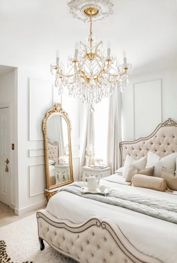 دکوراسیون اتاق خواب زیبا با مضمون پاریس و ورسای