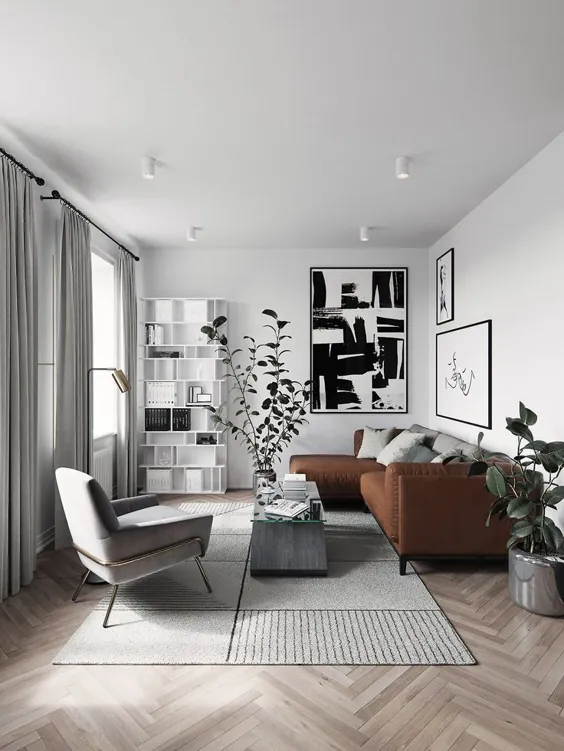 3 خانه با الهام از اقدامات مختلف در زمینه طراحی داخلی نوردیک |  دکور آپارتمان مدرن ، مضامین طراحی داخلی ، اتاق نشیمن طراحی داخلی