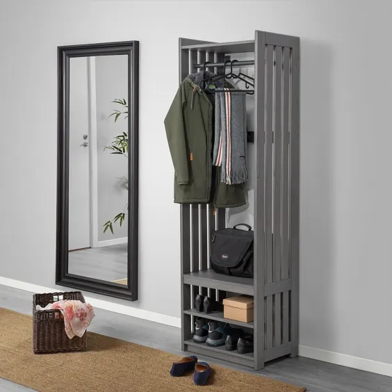 پایه کت PANGET با واحد نگهداری کفش ، خاکستری تیره / لکه دار ، 233 / 8x16x75 "- IKEA