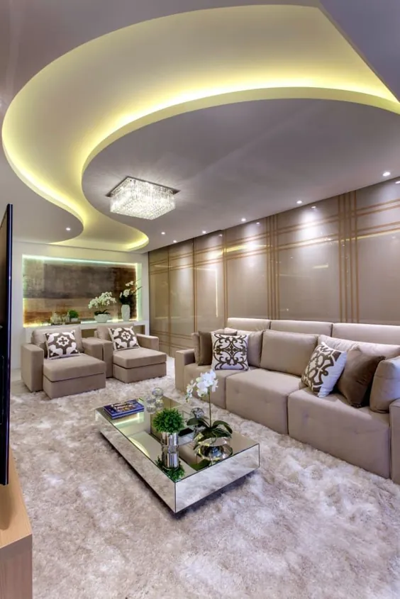 طراح آپارتمان jundiaí interier و paisagista iara kílaris salas de estar modernas bege |  احترام گذاشتن