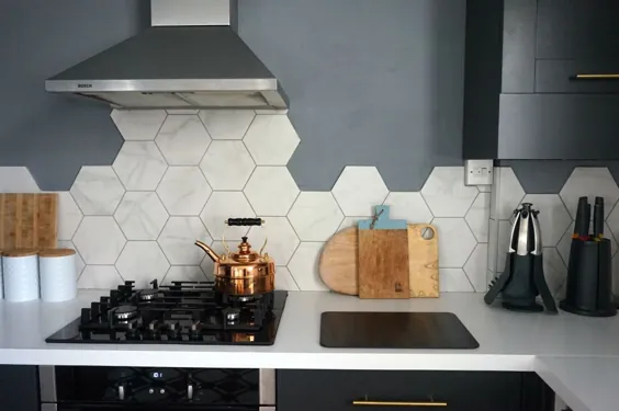 کاشی های دیواری شش ضلعی از کاشی و سرامیک انگلیس: به روزرسانی آشپزخانه