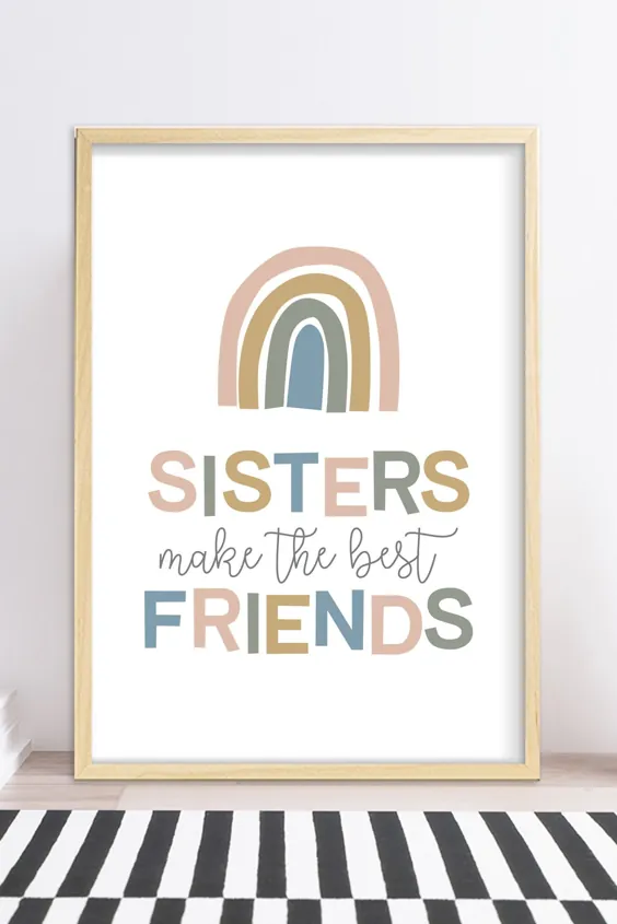 خواهران بهترین دوستان خواهر دیواری قابل چاپ را پیدا می کنند |  اتسی