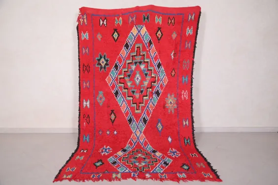 فرش مراکشی فرش 5 FT X 8.4 FT Berber فرش منطقه پرنعمت |  اتسی