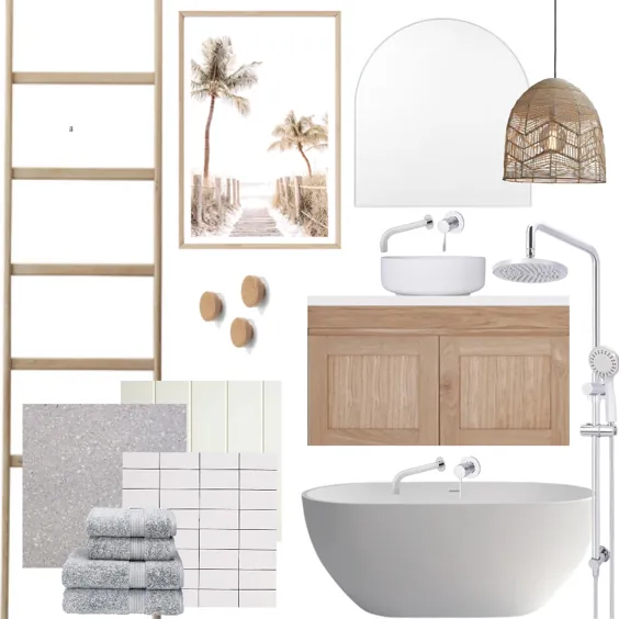 Witheriff Family Home Bath Home Design Mood Board توسط smub_studio