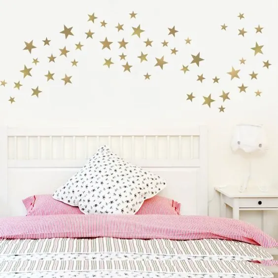 ستاره های طلائی عکس برگردان دیواری ستاره عکس برگردان چند ستاره 5 نقطه ای |  اتسی