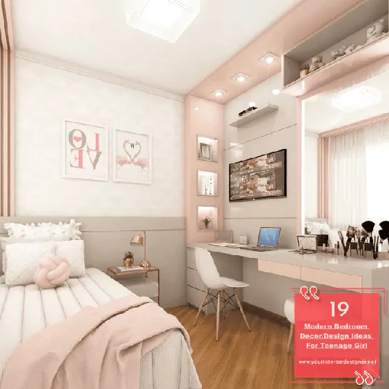 19 ایده دکوراسیون اتاق خواب مدرن / ایده های طراحی برای دختر نوجوان |  صفحه 2 از 17 |  طراح داخلی شما