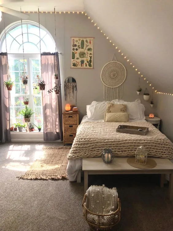 اتاق خواب بوهمی ، گیاهان در اتاق خواب