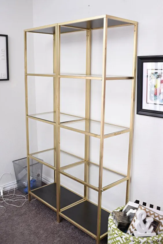 هک قفسه DIY Gold & Marble VITTSJO IKEA - مونیکا آن را می خواهد